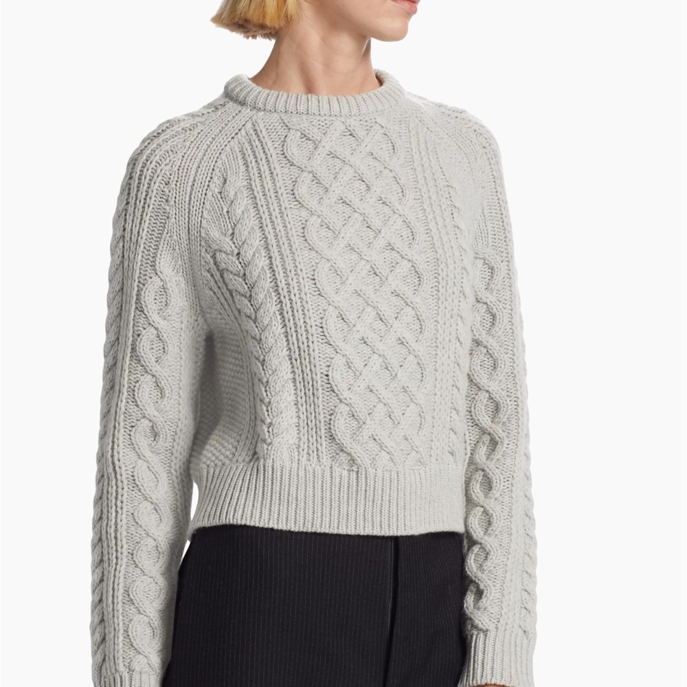 NILI LOTAN Coras Wool Cable-Knit Sweater - Picture 4 of 12